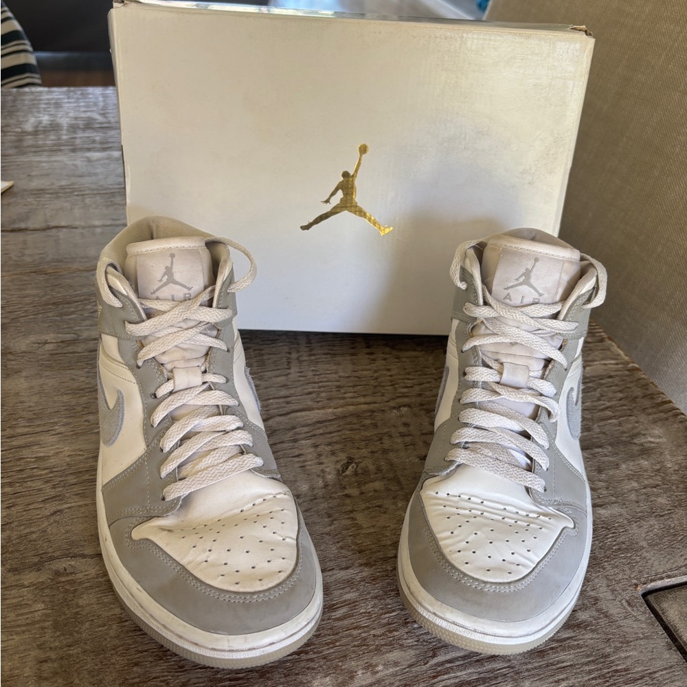 Air Jordan Gray and White Sneakers